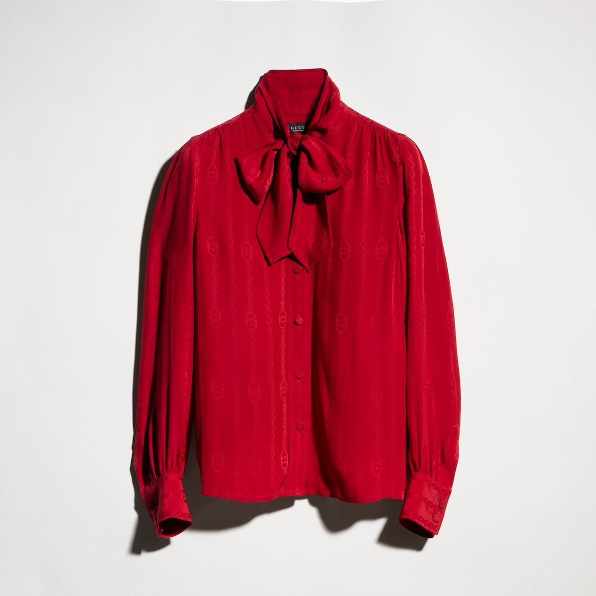 G chain silk jacquard shirt